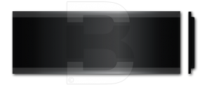 Plaque Givel 80 x 25 Alu noire